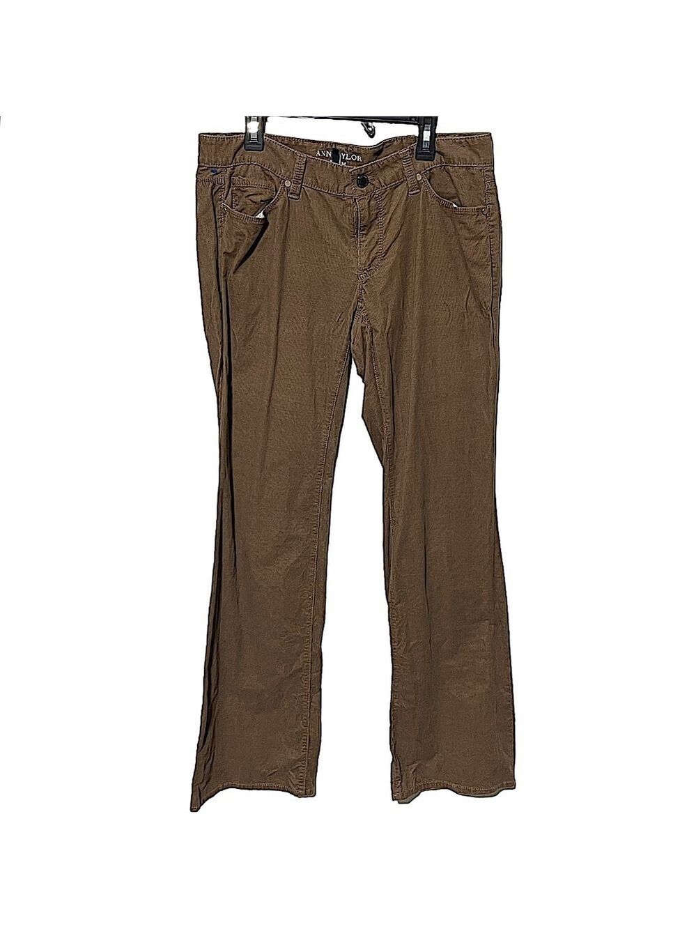 Ann Taylor Denim Warm Brown Corduroy Modern Boot Cut Jeans Size 6